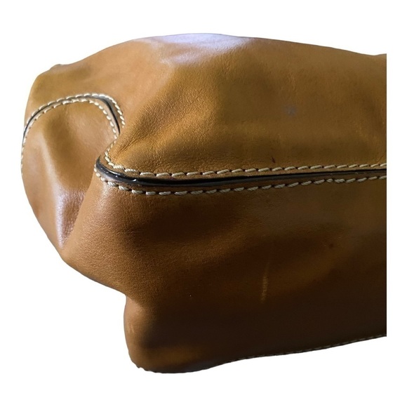 MICHAEL KORS-LEATHER COGNAC COLOR SATCHEL BAG - Picture 8 of 14